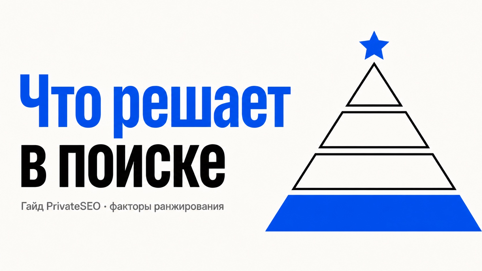 Факторы ранжирования: четыре слоя — от решения задачи пользователя до доверия
